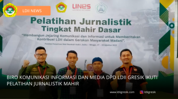 DPD LDII Gresik Kirimkan 3 Jurnalis untuk Ikuti Pelatihan Jurnalistik Mahir