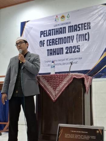Pelatihan MC 2025 : LDII PC Driyorejo Siapkan Pemuda Jadi Pembawa Acara Andal